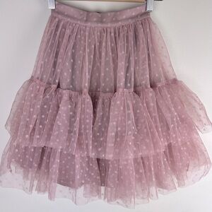 Joyfolie | Cowgirl Fairy Photo Shoot Tulle Ava Skirt Mauve Polka Dot | 3
